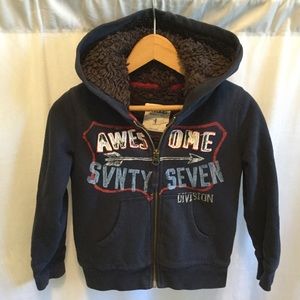Sherpa fur lined 77KIDS plush warm hoodie jacket 4